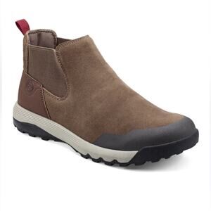 EASY SPIRIT Brown Pull Tab Goring Lancer Round Toe Leather Chelsea Men